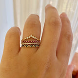 Finished: Mini Brigitte Ring with Black and White Diamonds