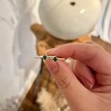 Finished: Low Set Not So Tiny Ring with Dark Green Tourmaline - Yellow Gold