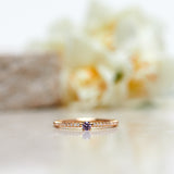 Finished: New Model! Not So Tiny Sparkle Ring with a Lavender Sapphire and Diamond Sparkle - Low Setting