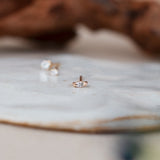 Tiny Marquise Diamond Stud