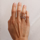 Finished: Jade Petite Wave Half Ring with Diamonds
