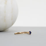 Finished: Not At All Tiny Ring with a Dark Blue Sapphire