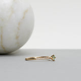 Finished: Not At All Tiny Sparkle Ring with a Limited Edition Sea Green Tourmaline and Diamonds