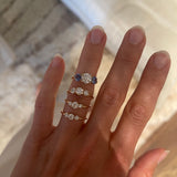 Edith Ring with 1.29 CT Diamond and two 0.55 CT Blue Sapphires (Total 2.40 CT)