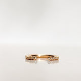 Open Jade Ring med Champagnediamanter