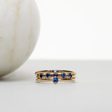 Finished: Not So Tiny Diamond Ring with Blue Sapphire