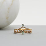 Finished: Brand New Model!: Idun Straight Diamond Band with Diamonds TWVS, Olive Green Sapphires and Chocolate Diamonds