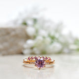 Finished: Solitaire Petite Little Sparkle Ring with Light Pink Morganite and Diamonds