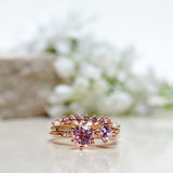 Finished: Solitaire Petite Little Sparkle Ring with Light Pink Morganite and Diamonds