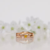 Finished: Not So Tiny Little Sparkle Ring with a Yellow Sapphire and Diamonds