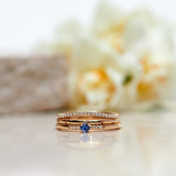 Finished: New Model! Not So Tiny Little Sparkle Ring with a Light Blue Sapphire and Diamonds - Low Setting