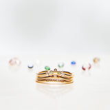 Finished: Jade Petite Wave Enough Ring with Chocolate Diamonds and one Diamond