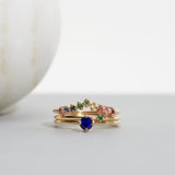 Finished: Tiny Diamond Ring with a Green Emerald