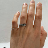 One-Of-A-Kind Art Deco Diamond Ring with Marquise-Cut Olive Green Sapphires and Brilliant Diamonds (Total 1.38 CT)