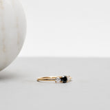 Finished: 24-Hour Auction! Edith Ring with a Black Diamond and Diamonds TWVS