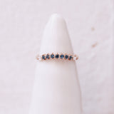 Finished: Bid for Ukraine! Idun Curved Diamond Band with Light Blue Sapphires and Diamonds