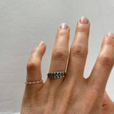 One-Of-A-Kind Art Deco Diamond Ring with Marquise-Cut Olive Green Sapphires and Brilliant Diamonds (Total 1.38 CT)