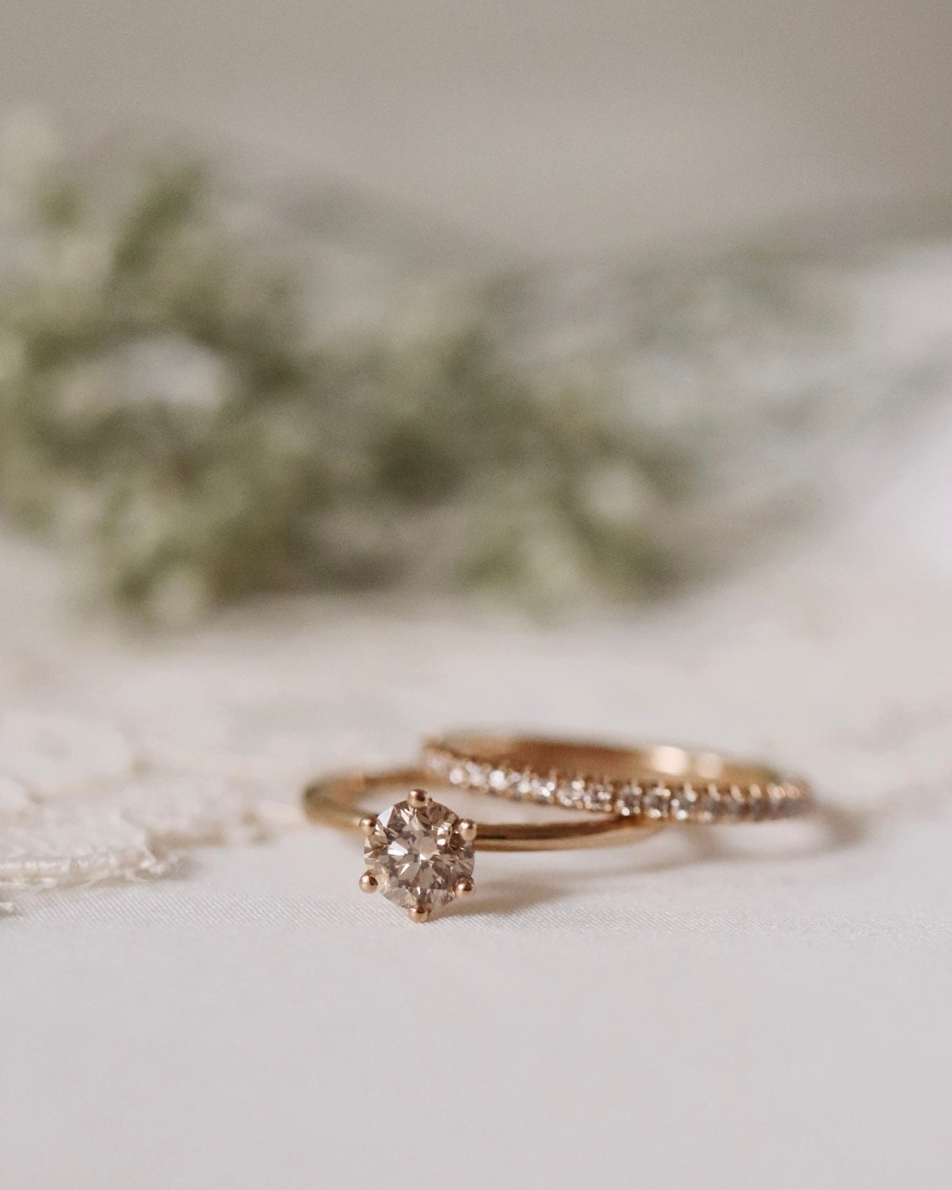 Champagne Diamond Engagement Rings