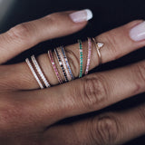 Jade Petite Ring with Black Diamonds