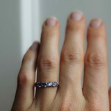 Angel Ring med Duvblå Safirer