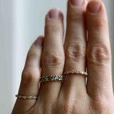 Anita Ring med Olivgröna Safirer och Champagnediamanter