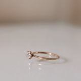 Vintage Style Solitaire Ring with Antique Diamond