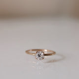 Vintage Style Solitaire Ring with Antique Diamond