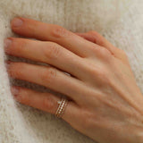 Lily Tiny Diamond Drop with Diamond Row