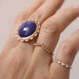 One-Of-A-Kind Oval Bi-Coloured Sapphire Band