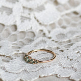 Elise Ring med Olivgröna Safirer