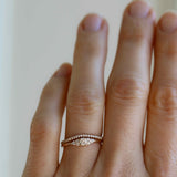 Jade Petite Wave Half Ring