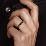 Jade Petite Ring with Black Diamonds