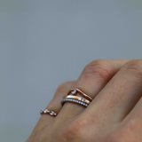 Lily Fallen Drop Ring in Rose Gold
