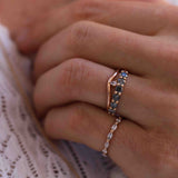Lily Fallen Drop Ring in Rose Gold