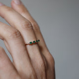 Mini Brigitte Ring with Emeralds and Diamonds