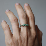 Mini Brigitte Ring with Emeralds and Diamonds
