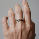 Mini Brigitte Ring with Emeralds and Diamonds