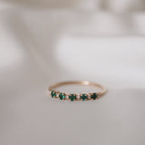 Mini Brigitte Ring with Emeralds and Diamonds