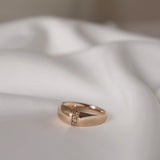 Nonna's Fat Dome Ring with Dark Chocolate Diamonds