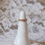 Three Dots Spread Around Ring with Chocolate Diamonds