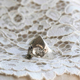 Til Death Do Us Apart - Skull Ring with Amethysts