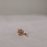 Tulum Diamond Leaf Earstud