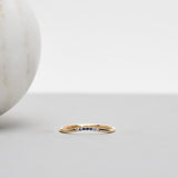Finished: Jade Petite Wave Enough Ring with Blue Sapphire Gradient