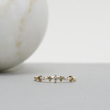 Hilda Ring with Olive Green Sapphires and Diamonds TWVS