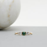 Finished: New model!: Elise Ring with a Limited Edition Sea Green Tourmaline and Diamonds