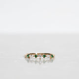 Hilda Ring with Emeralds and Diamonds