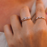 Hilda Ring with Emeralds and Diamonds