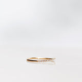 Finished: Jade Petite Wave Half Ring with Diamonds