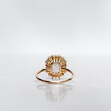 One-Of-A-Kind Morganite Halo Solitaire with Light Pink Morganite and Diamond Halo (Total 2.82 CT)