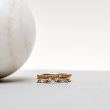 Finished: Five Dots Spread Around Ring with Chocolate and Champagne Diamond Gradient